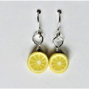 Lemon Earrings. Solid low-tarnish sterling and clay. Jenna Coleman and Aidan Turner. A