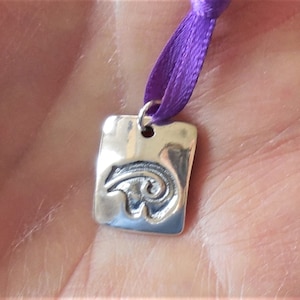 Sterling bear necklace, spiral spirit line pendant, southwest jewelry, hiker gift, naturalist gift, ranger gift
