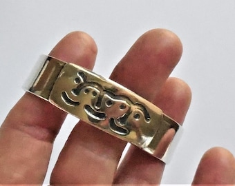 ナバホ族 マルチストーン カフブレスレット ジェリー・ネルソン