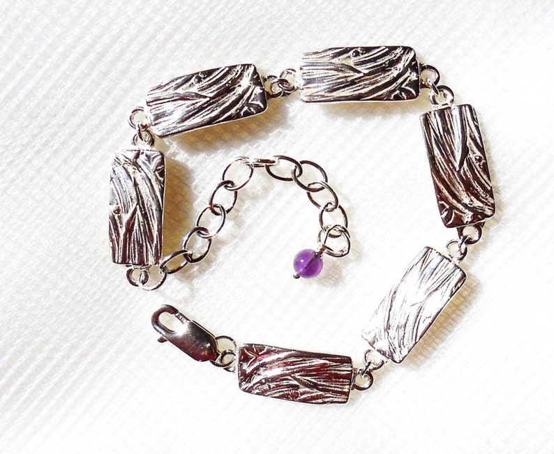 Sterling chrysanthemum bracelet, botanical jewelry, blossom replica, flower accessory image 1