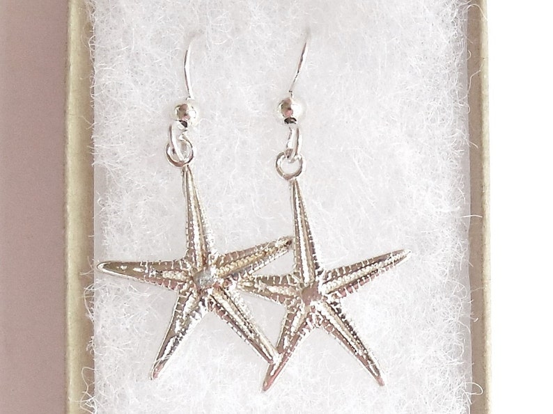 SCUBA jewelry nautical accessory NewMexy Team starfish jewelry surfer jewelry ocean accessory Sterling starfish earrings beach gift