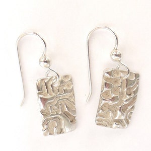 Sterling circuit earrings, circuit board accessories, engineer gift, computer jewelry