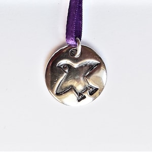 Sterling bird necklace, puffin charm, penguin accessory, Arctic gift, Antarctic bird, Audubon Society