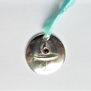 Sterling UU birthstone necklace, 20 mm flaming chalice charm, Unitarian jewelry, Universalist accessory, coming of age gift
