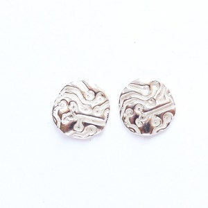 Sterling circuit board earrings, post earrings, 15 mm charms, geekery jewelry, engineering accessories image 1