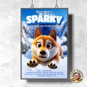 Personalised Dog Movie Poster | Pixar-style Movie Poster of your Dog | Cartoon Dog Portrait | Wall Art for Pet Lovers | Digital Downloads
