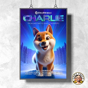 Personalised Dog Movie Poster | Pixar-style Movie Poster of your Dog | Cartoon Dog Portrait | Wall Art for Pet Lovers | Digital Downloads