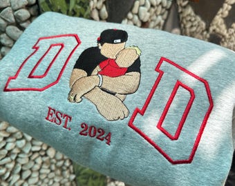 Embroidered Dad Photo Shirt, Custom Father Gift