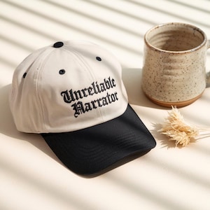 Embroidered "Unreliable Narrator" Dad Hat, Literature Gift bild 1