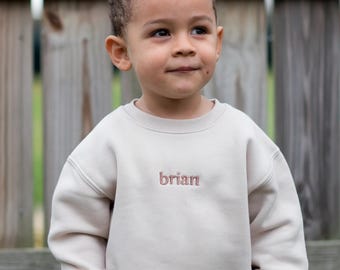 Custom Name Embroidered Toddler Crewneck Sweatshirt