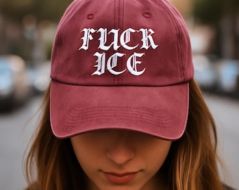 Embroidered F*ck Ice Hat, Political Cotton Cap