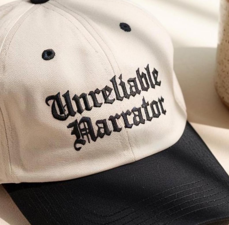 Embroidered "Unreliable Narrator" Dad Hat, Literature Gift bild 2