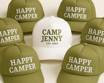 Embroidered Bachelorette Party Trucker Hat, Mountain Bride Camp Hat
