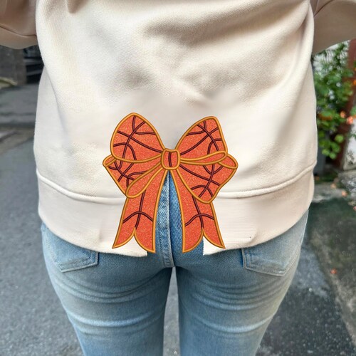 Custom Coquette Team Appliqué Shirt, Football Bow, Sport Ribbon