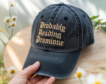 Embroidered Dramione Washed Hat, The High Reeve Baseball Cap