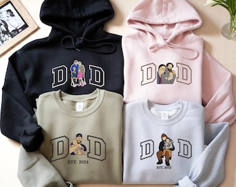 Custom Embroidered Dad Photo Shirt, Father's Day Gift