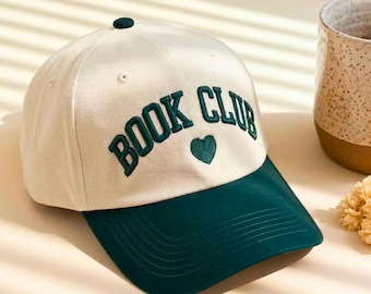 Book Club 3D PUFF Embroidered Trucker Hat – Bookish Baseball Cap Gift