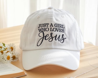 Embroidered Christian Trucker Hat | Just A Girl Who Loves Jesus