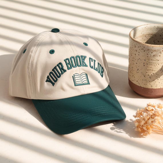 Personalized Book Club Hat | Embroidered Cotton Twill