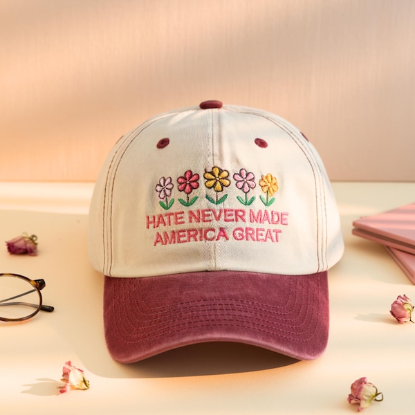Gorra de béisbol bordada, gorra con mensaje político, derechos humanos
