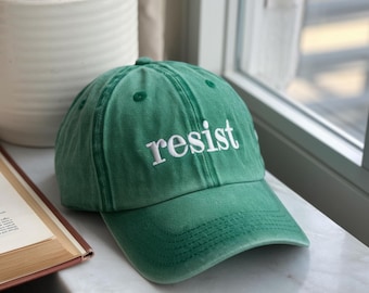 Embroidered Resist Hat, Political Protest, Democrat Gift