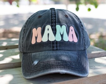 Embroidered Mama Baseball Cap, Custom Gigi Nana Gift