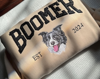 Custom Pet Embroidered Sweatshirt Gilter, Custom Pet shirt, Embroidered Pet Hoodie, Personalized Pet Face and Pet name Sweatshirt, Christmas