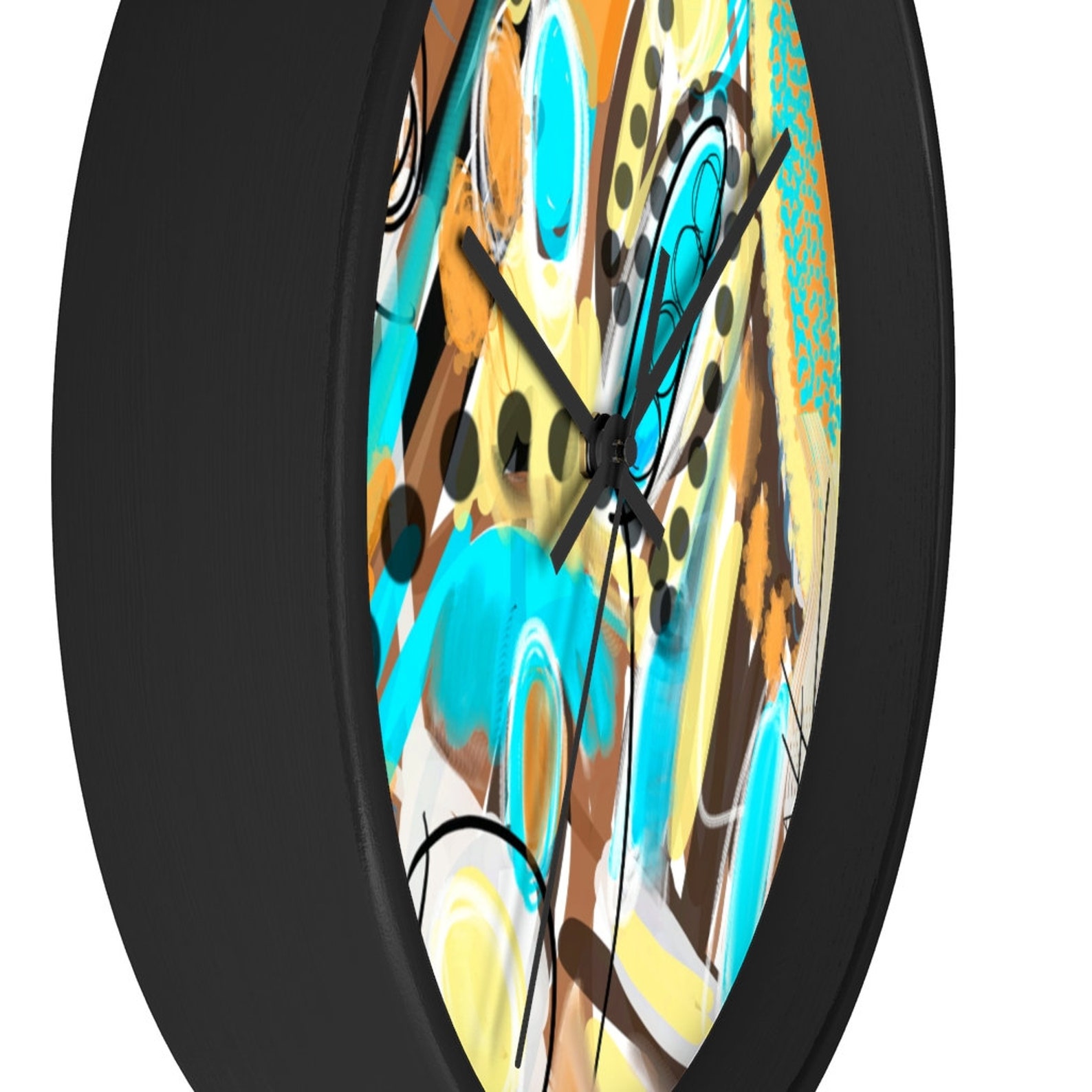 Wall Clock Abstract Art Contemporary Modern Design Etsy