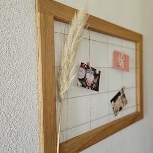 Schnurrahmen für Fotos (Eiche massiv) | Bilderrahmen für Fotos/Postkarten/Polaroids | Fotorahmen | Postkartenwand | Hochzeit | Geburtstag