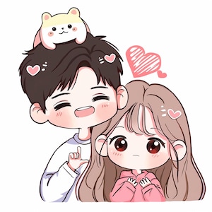 Encargo de retrato de anime personalizado / Retrato de anime personalizado / Retrato de Chibi / Retrato de pareja / Retrato familiar / Personalizado / Regalo lindo