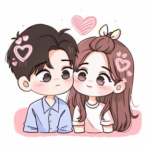 Custom anime Portrait Commission | Custom anime Portrait | Chibi portrait | Couple Portrait | Family Portrait | Personalized | Cute Gift
