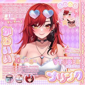 Benutzerdefinierte live2d Vtuber Kommision, Vtuber Assessoires, Vtuber Modell, Anime, PNGtuber, Anime Kunst, Vtuber Männlich & Weiblich, Live2D Modell, 2D Vtuber