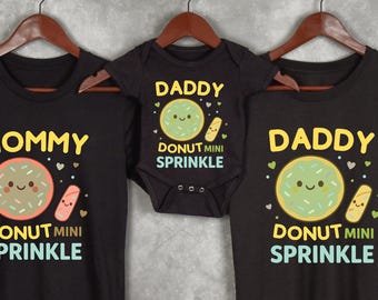 Family Matching Shirts: Donut Sprinkles Set - Mommy, Daddy & Baby,  gift