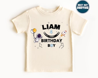 Personalized Astronaut Birthday Shirt, Rocket Ship Party TeeFather day gift