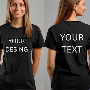Custom Logo Shirt Front and Back, Personalized Business Shirt, Toddler Youth Custom Tee, Double Side Design, Company Logo T-Shirt