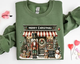 Christmas Sweatshirt, Nutcracker Family Matching Tee, Holiday Party Outfit, Retro Xmas Gift For Mom, Dad, Kids Christmas Tee, Cozy Wear