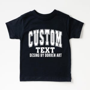 Custom Toddler Shirt with Name or Logo, Personalized Kids T-Shirt, Custom Print Tee, Birthday Gift, School Logo Shirt, Custom Youth Shirt