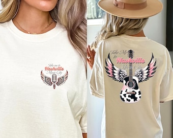 Country Music T-Shirt: Nashville Vintage Graphic (Comfort Colors),  gift