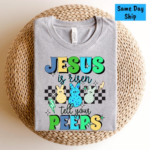 Toddler Easter Shirt, Christian Kids He Is Risen Tee, Religious Sunday Service Spring Keepsake Gift, Jesus Resurrect