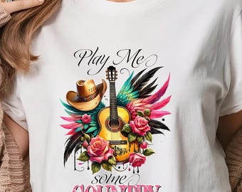 Country Music Shirt, Retro Lyric Tee, Western Concert Top, Nashville Outfit, Cowgirl Festival Wear, Bachelorette Gift, Summer Rodeo Cotton