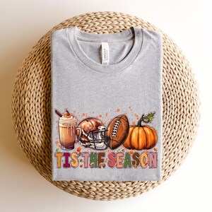Tis The Season Sweatshirt, Fall Football Pumpkin Shirt, Autumn Comfort Colors Tee, Cozy Game Day Top, Pumpkin Spice Fall Gift