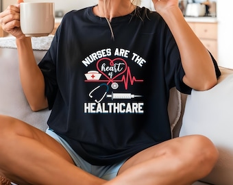 Camiseta de enfermera con nombre personalizado, colores cómodos, regalo para profesionales de la salud