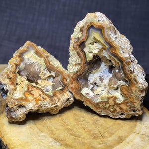 Bortyoidal Agat Geode - Polerad turkisk agatprov från Ankara