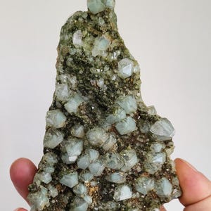 Chlorite Garden Quartz with Epidote Cluster Thin Plate - Unique Crystal Home Decor from Turkiye Collection