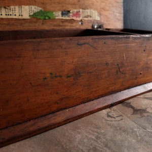 Antique Carved Wooden Box/ French Storage Box/ Solid Wood/ Hand Carved