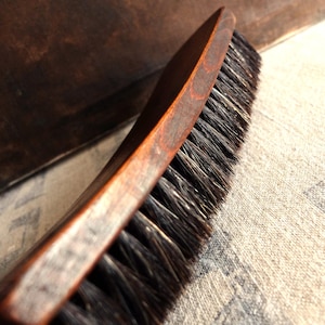 Antique French Wooden Clothes Brush/ Natural Bristles,
