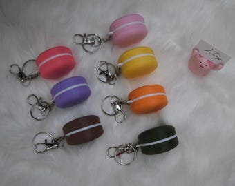Bunter Macaron Schlüsselanhänger: 3D Gedruckter Keks Taschenanhänger