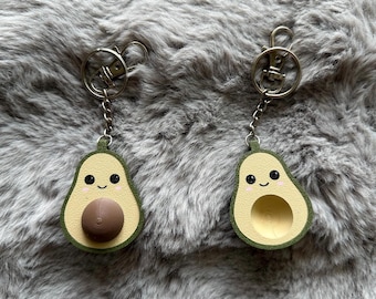 Juego de llaveros de pareja de aguacates: bonitos llaveros a juego para parejas / Regalo de aguacate kawaii / Llavero para mejor amigo / Idea de regalo de aniversario