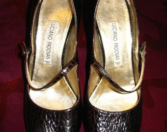 Luciano Padovan Brown Leather  Pumps Size 39.5 9/9.5