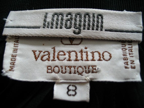 Valentino Boutique Micro Pleat Black Silk Skirt S… - image 5